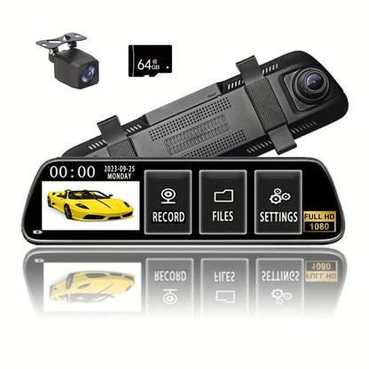 Vehicle Blackbox DVR 9.66” – 1080P Full HD 3-Way WiFi Dashcam  Camera